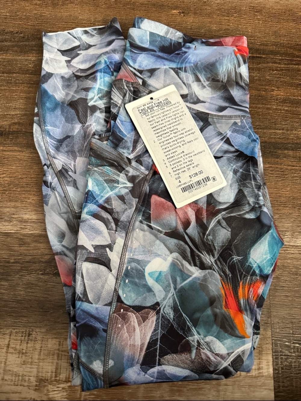 Lululemon Fast and Free HR Tight 25” leggings with pockets. NWT